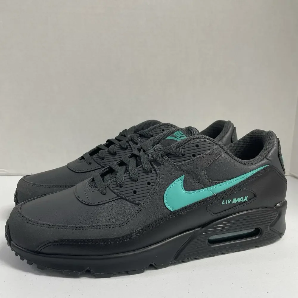 Nike Air Max 90 Tiffany IF0670 002 Size 15 Black Leather Low Top Sneaker Blue